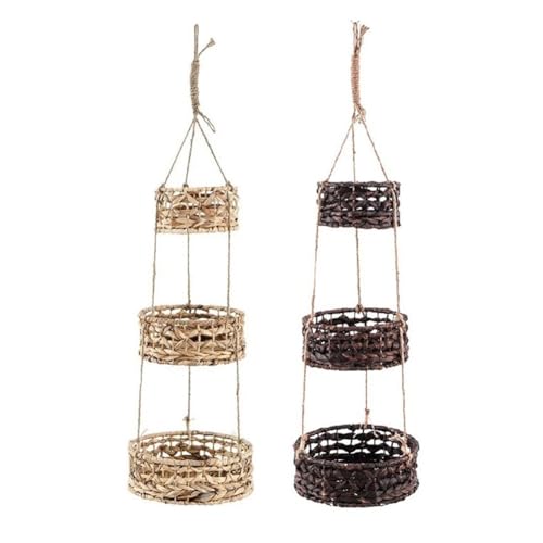 Gvvsjgdbis Hängender Wandkorb Garten Pflanze Blumenampel Dreilagig Gewebter Rahmen Rattan Balkon Grün Pflanzendekoration Gvvsjgdbis Hängender Wandkorb Garten Pflanze Blumenampel Dreilagig Gewebter Rahmen Rattan Balkon Grün Pflanzendekoration von Gvvsjgdbis