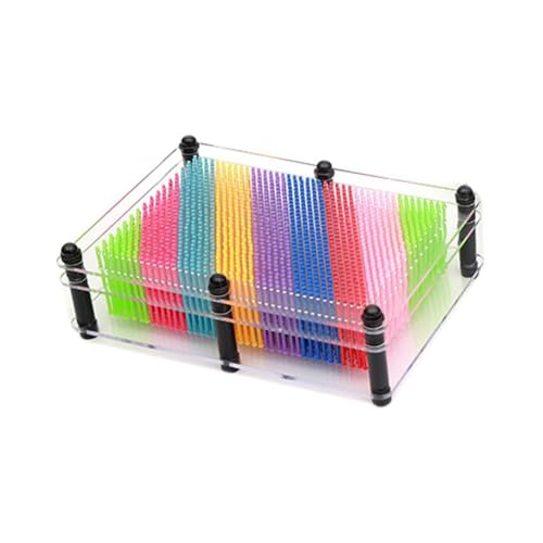 Gvvsjgdbis Handabdruck-Nadelmalerei 3D-Handform Kindergeschenke Kunststoff-Sensorspielzeug Nadeln Palmenbrett Skulptur Pin-Spielzeug B von Gvvsjgdbis