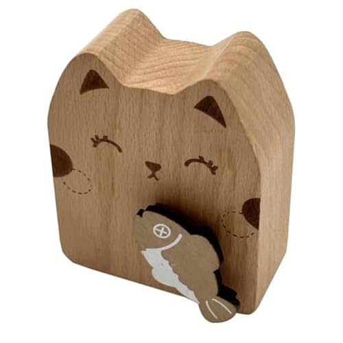Gvvsjgdbis Holzkatze Aufziehspieluhr Mechanismus Bewegung Musical für Geburtstagsgeschenke C 1 STÜCK von Gvvsjgdbis