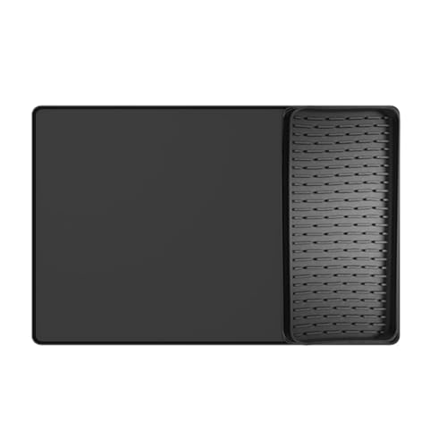 Gvvsjgdbis Kaffeemaschine-Matte für Arbeitsplatten, 40 x 60 cm, Kaffee-Bar-Matte mit abnehmbarer Abtropfmatte, erhöhte, auslaufsichere Kanten, A von Gvvsjgdbis