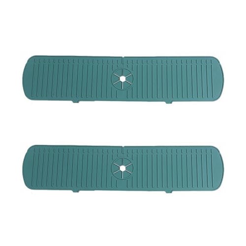 Gvvsjgdbis Küchenarmatur-Spritzschutz, Silikon-Wasserhahn-Schutzmatte, Abfluss-Pad, Arbeitsplattenschutz, 61 x 14,5 x 0,5 cm, 2 Stück Gvvsjgdbis Küchenarmatur-Spritzschutz, Silikon-Wasserhahn-Schutzmatte, Abfluss-Pad, Arbeitsplattenschutz, 61 x 14,5 x 0,5 cm, 2 Stück von Gvvsjgdbis
