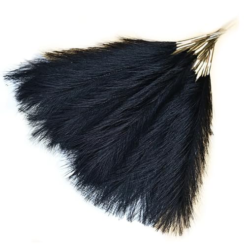 Gvvsjgdbis Künstlicher Pampasstrauß Künstlicher Pampasgras 16,9 Zoll Pampasgras Boho Dekor Blume Schwarz von Gvvsjgdbis