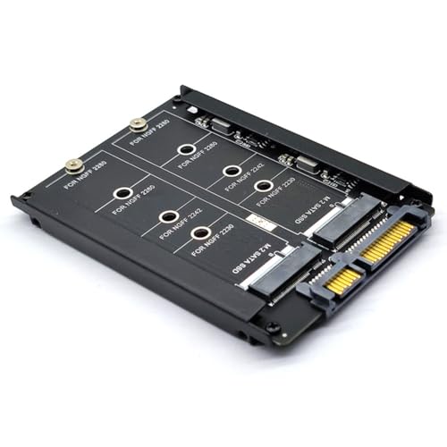 Gvvsjgdbis M.2 to Adapter-Karte mit Doppelanschluss M.2 NGFF SSD zu Interface Konverter für 2230-2280 M.2 SSD Größen von Gvvsjgdbis