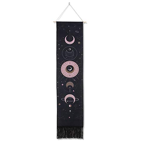 Gvvsjgdbis Mond Mondfinsternis Zyklus Wand Behang Wohnheim Wand Teppiche Kunst Haus Dekoration ZubehöR (Schwarz) von Gvvsjgdbis
