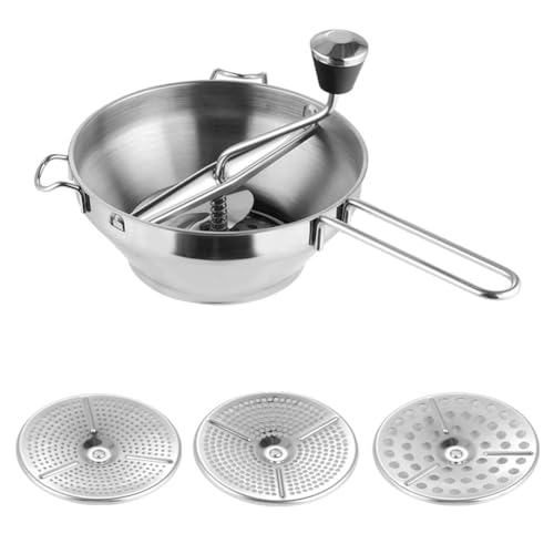 Gvvsjgdbis Mühle für Gemüse und Obst, aus Stahl, Püree-Maker, Kartoffelstampfer, Silber, Edelstahl, Pressen, Stampfen für Kürbis, Lebensmittelmühle Gvvsjgdbis Mühle für Gemüse und Obst, aus Stahl, Püree-Maker, Kartoffelstampfer, Silber, Edelstahl, Pressen, Stampfen für Kürbis, Lebensmittelmühle von Gvvsjgdbis