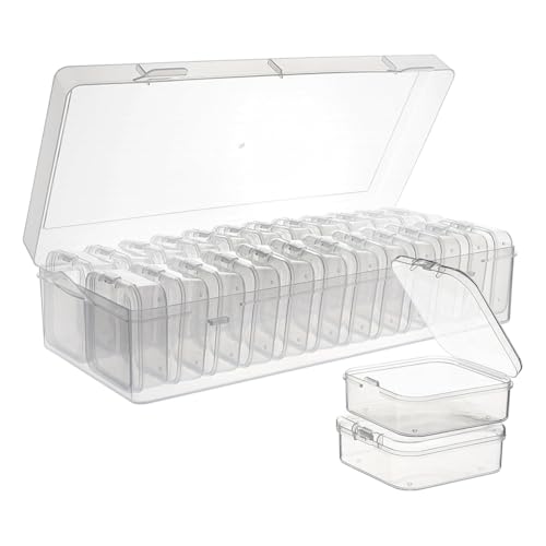 Gvvsjgdbis Perlen-Aufbewahrungsbehälter, 24 kleine, transparente Kunststoff-Perlen-Organizer-Box mit Scharnierdeckel, Bastel-Organizer und Aufbewahrung, 1 Set Gvvsjgdbis Perlen-Aufbewahrungsbehälter, 24 kleine, transparente Kunststoff-Perlen-Organizer-Box mit Scharnierdeckel, Bastel-Organizer und Aufbewahrung, 1 Set von Gvvsjgdbis
