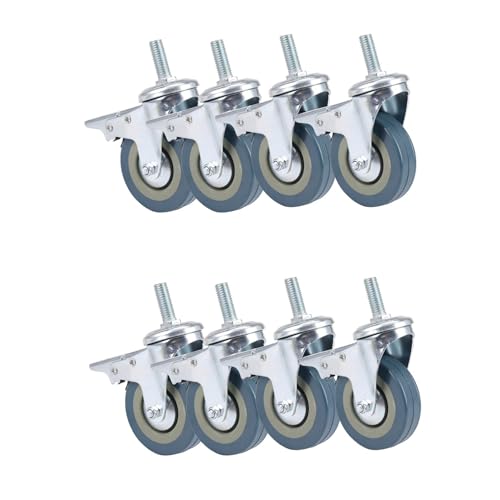 Gvvsjgdbis Robuste 75 mm Lenkrolle mit Bremse, Rollen, Rollen für Möbel, 8 Stück von Gvvsjgdbis