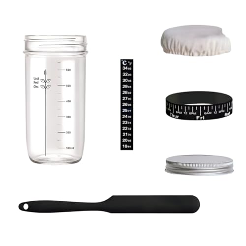 Gvvsjgdbis Sauerteig-Set, Sauerteig-Brotgläser, luftdichte Gläser, 730 ml von Gvvsjgdbis