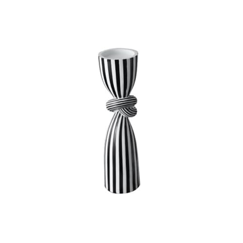 Gvvsjgdbis Schwarz- Gestreifter Twist-Kerzenständer Aus Harz, Ornament, Esstischdekoration, Unregelmäßiger Kerzenbehälterhalter, Ständer Einfach zu Verwenden von Gvvsjgdbis