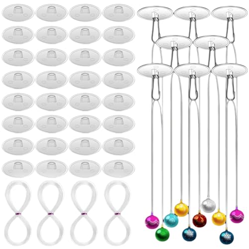 Gvvsjgdbis Selbstklebende Deckenhaken zum Aufhängen, runde hängende Clips mit transparentem Draht, selbstklebende Wandhaken, 120 Stück Gvvsjgdbis Selbstklebende Deckenhaken zum Aufhängen, runde hängende Clips mit transparentem Draht, selbstklebende Wandhaken, 120 Stück von Gvvsjgdbis