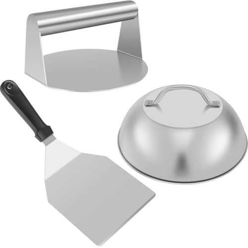 Gvvsjgdbis Smashed Burger Kit - Burger und Metallspatel für Flat Top Grill Kochen, Perfekter Hamburger Patty Maker von Gvvsjgdbis