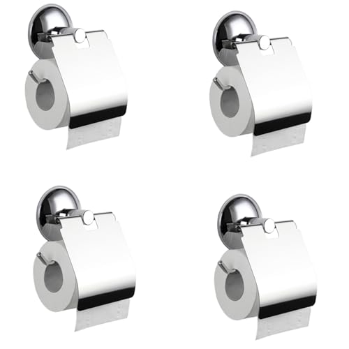 Gvvsjgdbis Toilettenpapierhalter aus Edelstahl, robust, mit Saugnapf, Wandhalterung, Toilettenpapierhalter, 4 Stück Gvvsjgdbis Toilettenpapierhalter aus Edelstahl, robust, mit Saugnapf, Wandhalterung, Toilettenpapierhalter, 4 Stück von Gvvsjgdbis