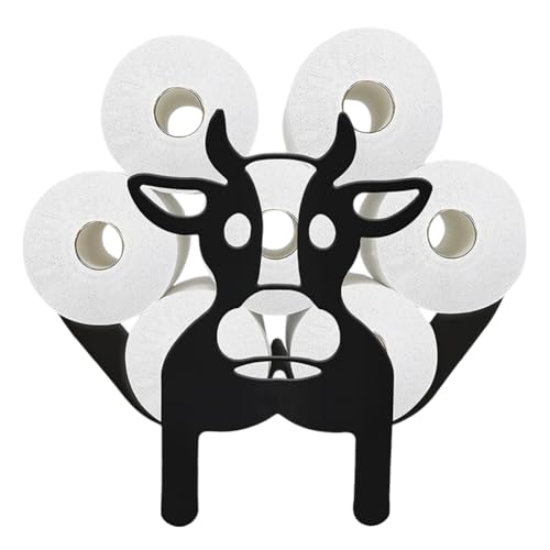 Gvvsjgdbis Toilettenpapierhalter mit Kuhmotiv, Ständer für zusätzliche 8 Rollen, lustig, dekorativ, freistehend, für Toilettenpapier, Bauernhaus-Badezimmer Gvvsjgdbis Toilettenpapierhalter mit Kuhmotiv, Ständer für zusätzliche 8 Rollen, lustig, dekorativ, freistehend, für Toilettenpapier, Bauernhaus-Badezimmer von Gvvsjgdbis
