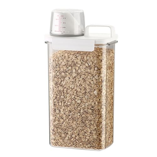 Gvvsjgdbis Versiegelte Aufbewahrungsbox für Getreide für den Haushalt, transparenter Reis-Eimer, Küchen-Vorratsglas, Nudelbehälter, 2300 ml von Gvvsjgdbis