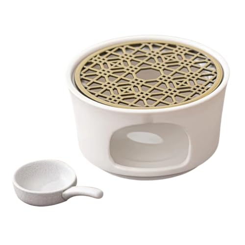Gvvsjgdbis Warmer Keramik-Teekocher Samowar Kerze Camping Tragbarer Teekocher Reise Outdoor Flat Catering Tee Heizung von Gvvsjgdbis