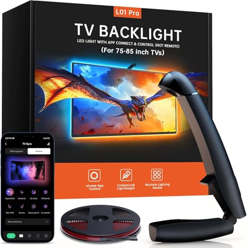 Gvyugke TV Hintergrundbeleuchtung, 5,5 Meter Schneidbare TV Led Strip mit Sync für 75-85 Zoll TVs und PC-Monitore ändern, TV Backlight mit Sensor, Smart-App-Steuerung, Spiel- & Musik-Sync von Gvyugke
