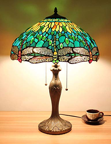 16 zoll Grüne Libelle Schmuck Pastoralen Minimalistischen Stil Tischlampe Nachttischlampe Schreibtischlampe Wohnzimmer Bar Lampe von Gweat Home Deco