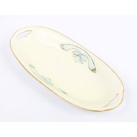 1900Er Kpm Celery Dish Antique Handbemalte Porzellanschale, Signiert "Carson", Ausgezeichneter Zustand, 8-7/8 "L X 4-3 8" B 1-1 16" H von GwendalysaArts
