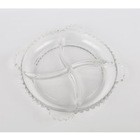 1930's-80's Candlewick Relish Imperial Glass Co. Vierteiliges Windrad-Geschmacksgericht, in Der Nähe Von Mint, 8-3/8 Breit, 1-1 4 "H X 9-1 2" Tab von GwendalysaArts