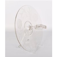 20Er Bis 30Er Jahre Geätzte Servierplatte Art Deco Handgeätztes Kristallglas, Mit Griff, Große Rosen, Anmutige Blätter, Ausgezeichneter Zustand von GwendalysaArts