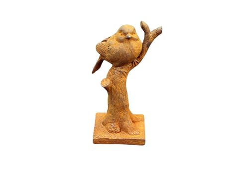 Gwenys Haus Gartenfigur Vogel auf AST Edelrost, Höhe ca. 20 cm, Edelrost von Gwenys Haus