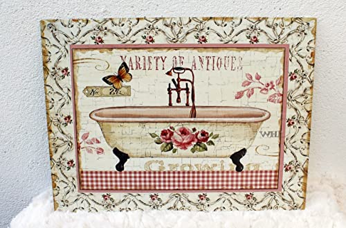 Gwenys Haus Shabby Blechschild Bad Antikstil von Gwenys Haus