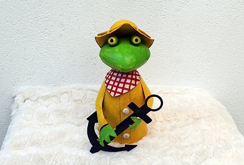 Gwenys Haus Zaunhocker Frosch mit Anker von Gwenys Haus