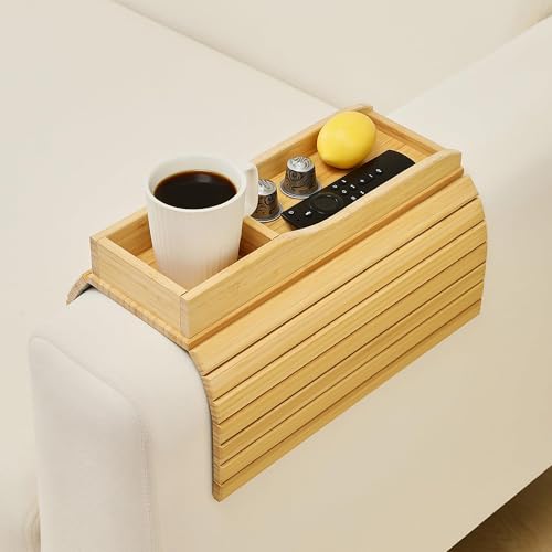 Gwezmxs Couch Ablage, Faltbares Sofa Tablett Armlehne, Armlehnen Tablett mit Getränkehalter für Fernbedienung, Snacks, Handy, Getränke, 41 x 34 cm Gwezmxs Couch Ablage, Faltbares Sofa Tablett Armlehne, Armlehnen Tablett mit Getränkehalter für Fernbedienung, Snacks, Handy, Getränke, 41 x 34 cm von Gwezmxs