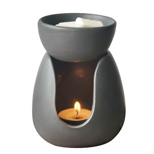 Gwezmxs Dunkelgrau Duftlampe für ätherische öLe, U-Kerbe Keramik, Teelicht, Keramik Duftstövchen, Duftwachslampen, Aromalampen, Essential Oil Burner 9 * 9 * 11.5cm Gwezmxs Dunkelgrau Duftlampe für ätherische öLe, U-Kerbe Keramik, Teelicht, Keramik Duftstövchen, Duftwachslampen, Aromalampen, Essential Oil Burner 9 * 9 * 11.5cm von Gwezmxs