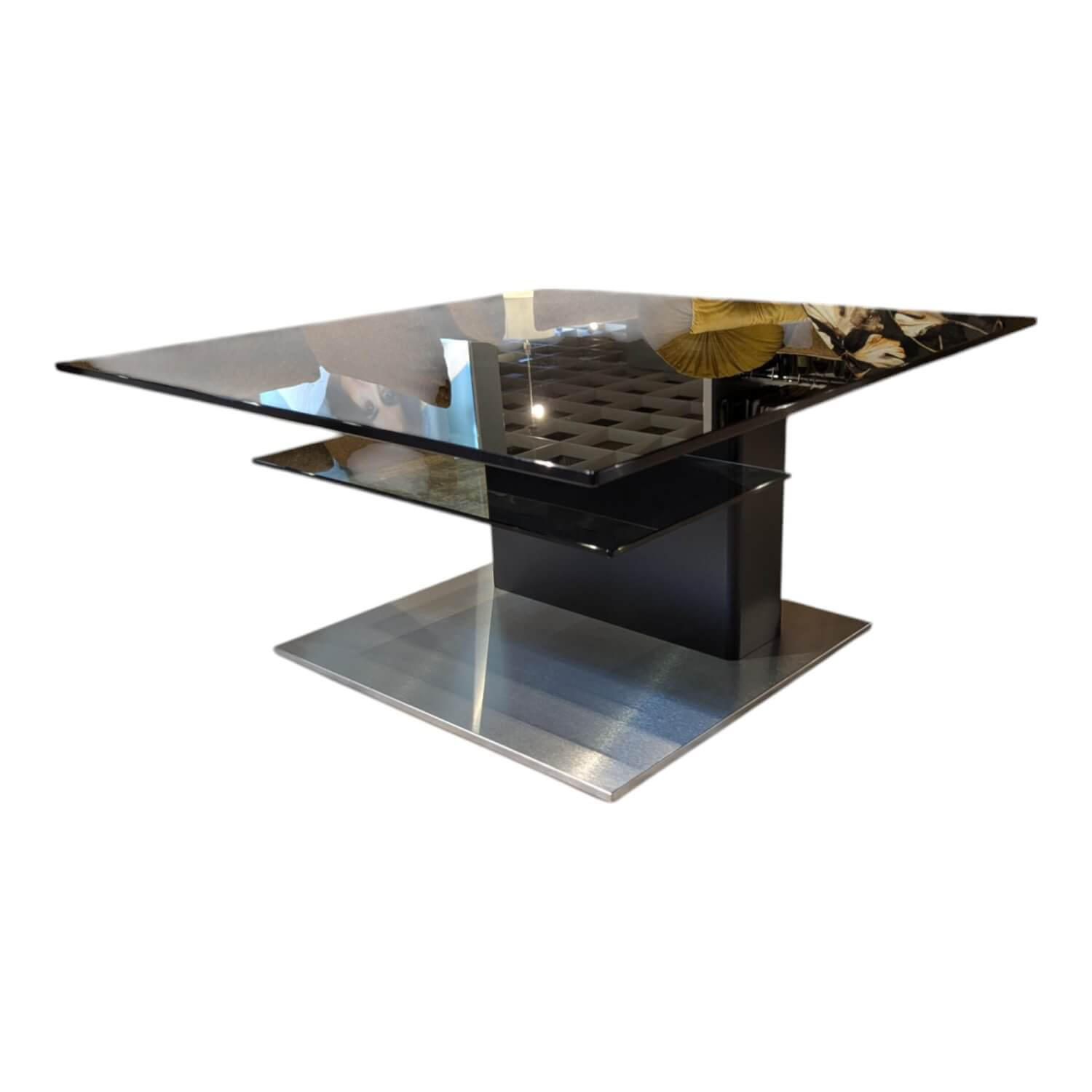 Couchtisch CT409-85 Tischplatte Glas Schwarz Säule Lack Seidenmatt Anthrazit Und... Couchtisch CT409-85 Tischplatte Glas Schwarz Säule Lack Seidenmatt Anthrazit Und... von Gwinner