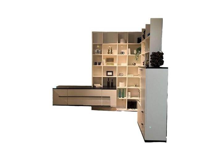 GWINNER Anbauschrank Wohnwand LS 561220 PG1 Lack Seidenmatt Weiß Und Anthrazit von Gwinner