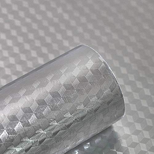 Gwolf Aluminium Folie Aufkleber Küchenfolie Selbstklebend Hitzebeständig Wasserdicht Fettdichte Tapete Küche Selbstklebend DIY Möbel Folie für Küchen, Schrank, Möbel, 40x200CM von Gwolf