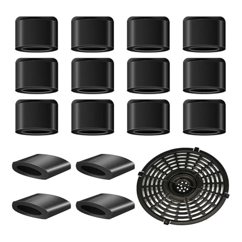 10 Stück Luft Fritteuse Gummi Puffer Silikon Gummipuffer Für Heißluftfritteusen, Gummifüße Für Heißluftfritteusen-Tablett, Airfryer Zubehör Für Grillpfanne, Grillplatte, Küchenzubehör von Gwtdtoad