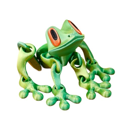3D Bedruckter Froschs Mit Mehreren Gelenken, Beweglicher Froschs Magnet Ornamente Kühlschrank Dekoration, Wiederverwendbare Kühlschrankmagnet Für Heimdekoration, Aufbewahrungsschrank 20,5x5 cm von Gwtdtoad