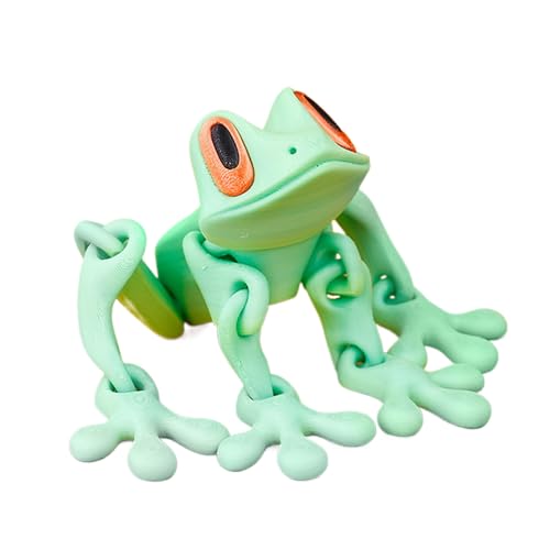 3D Bedruckter Froschs Mit Mehreren Gelenken, Beweglicher Froschs Magnet Ornamente Kühlschrank Dekoration, Wiederverwendbare Kühlschrankmagnet Für Heimdekoration, Aufbewahrungsschrank 20,5x5 cm von Gwtdtoad