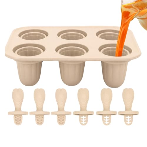 Eisformen Kinder 6 Mulden Eisform Mit Stäbchen, Kleine Eisbehälter Wiederverwendbare Stieleisformer Für Hausgemachte Desserts, Lollis 12x10x8,1cm Eisformen Kinder 6 Mulden Eisform Mit Stäbchen, Kleine Eisbehälter Wiederverwendbare Stieleisformer Für Hausgemachte Desserts, Lollis 12x10x8,1cm von Gwtdtoad