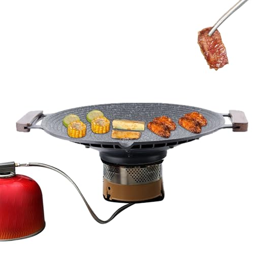 Gwtdtoad Grillpfanne Für Herdplatte, Bratpfanne Mit Griffen, Tragbare Grillplatte Für Grillen Braten Schmoren Küche Outdoor Barbecue Camping Reisen von Gwtdtoad
