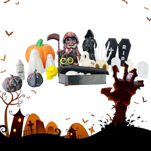 Gwtdtoad Halloween Ornamente - 20 Stück Gruselfiguren Schreibtisch Deko,Schädel Statuen Horror Wohnzimmerdekoration Für Kinder Tisch Feiertag Gwtdtoad Halloween Ornamente - 20 Stück Gruselfiguren Schreibtisch Deko,Schädel Statuen Horror Wohnzimmerdekoration Für Kinder Tisch Feiertag von Gwtdtoad