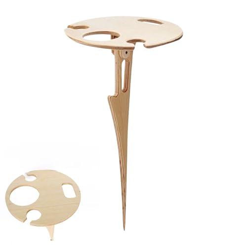 Gwtdtoad Klappbarer Campingtisch - Outdoor Klapptisch Campingzubehör - Tragbarer Weinflaschenhalter für Wandern Angeln Garten Camping von Gwtdtoad