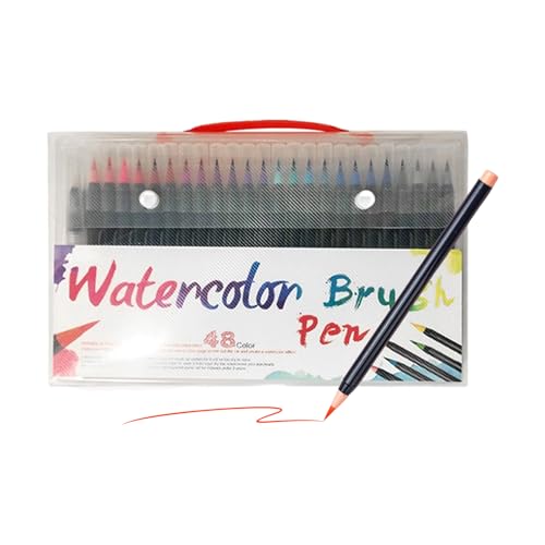 Gwtdtoad Wasserfarben Stift | Aquarellpinselstifte Für Künstler - Mal Zeichen Marker Set für Kreativ Basteln Kunst Unterricht Haus Schule Projekte Tagebuch Kinder Erwachsene von Gwtdtoad