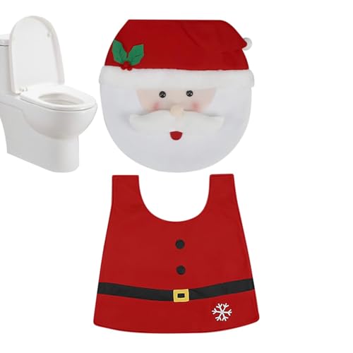 Gwtdtoad Weihnachten Toilettensitzbezug WC-Sitzbezug Und Bodenmatte, Weihnachtsmann Elch Weihnachtsdeko Weihnachten Toiletten Dekoration Für Zuhause, Wohnung Gwtdtoad Weihnachten Toilettensitzbezug WC-Sitzbezug Und Bodenmatte, Weihnachtsmann Elch Weihnachtsdeko Weihnachten Toiletten Dekoration Für Zuhause, Wohnung von Gwtdtoad