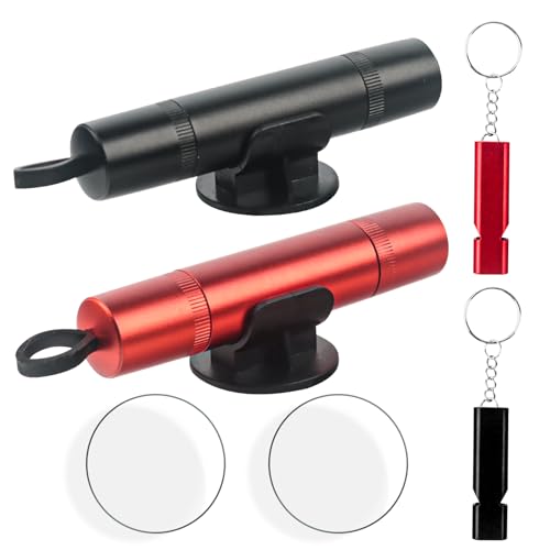 2 Stück Auto Sicherheitshammer, 2 In 1 Notfallhammer Auto mit Gurtschneider, Tragbarer Glasbrecher, mit 2 Halterung, 2 Überleben Pfeifen, 2 Testglas, Notfallhammer für Autos, Busse und Transportmittel 2 Stück Auto Sicherheitshammer, 2 In 1 Notfallhammer Auto mit Gurtschneider, Tragbarer Glasbrecher, mit 2 Halterung, 2 Überleben Pfeifen, 2 Testglas, Notfallhammer für Autos, Busse und Transportmittel von Gxhong