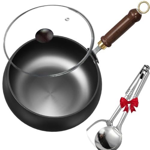 Japanische Eisenpfanne Mit Schaufel und Löffel,Uncoated Iron Pan, Traditional Iron Pan for Healthy Cooking, No Chemical Coating Rustproof and Easy to Clean (24cm glänzende Oberfläche + Glasabdeckung) Japanische Eisenpfanne Mit Schaufel und Löffel,Uncoated Iron Pan, Traditional Iron Pan for Healthy Cooking, No Chemical Coating Rustproof and Easy to Clean (24cm glänzende Oberfläche + Glasabdeckung) von Gyagalre
