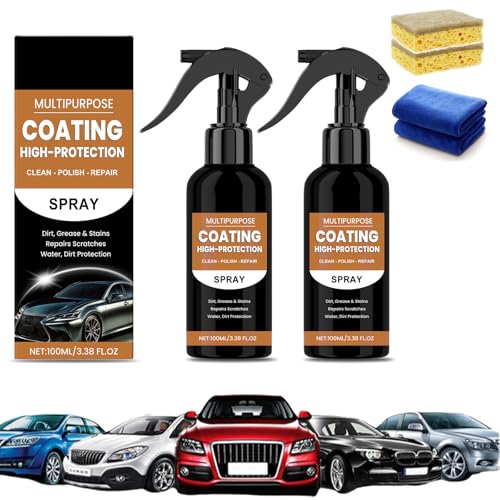 Turbo Shine Nexa Original – 3-in-1 Auto Schnellbeschichtungsspray, Lackversiegelung mit Nano-Effekt, Entfernt Kratzer, Schmutz & Flecken – Für Alle Fahrzeugoberflächen (2 Stück) von Gyagalre