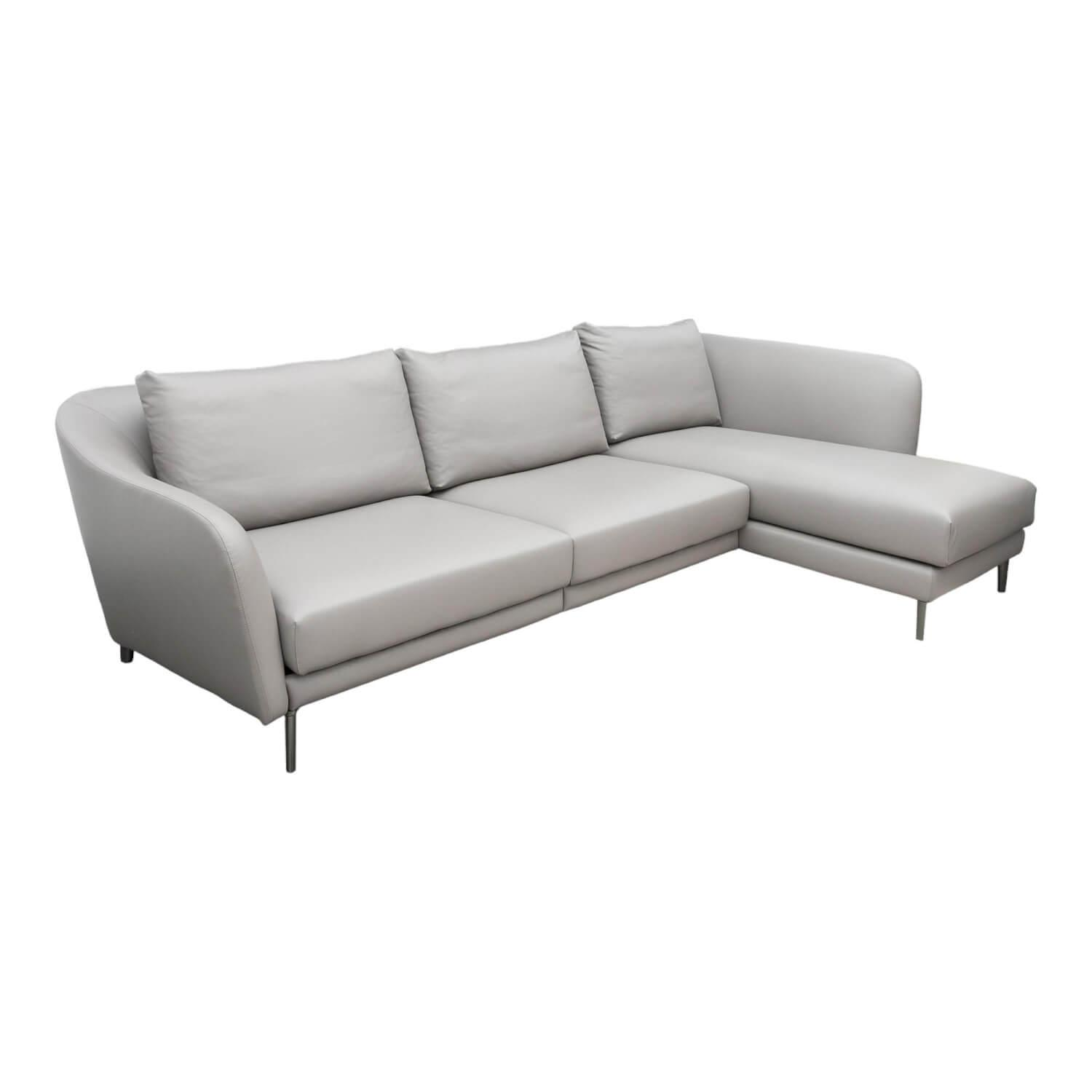 Ecksofa Gorno Leder Linea 4 Asfald 660 Inklusive Sitzauszug von Gyform