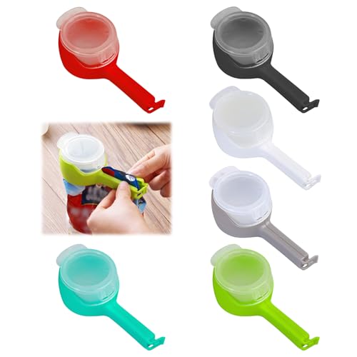 Beutel-Clips mit Ausgießer, Beutel-Clips mit Ausgießer, für alle Lebensmittel oder Katzen-/Hundefutter, wiederverwendbare Kunststoff-Verschlussclips, 6 Stück Beutel-Clips mit Ausgießer, Beutel-Clips mit Ausgießer, für alle Lebensmittel oder Katzen-/Hundefutter, wiederverwendbare Kunststoff-Verschlussclips, 6 Stück von Gyinere