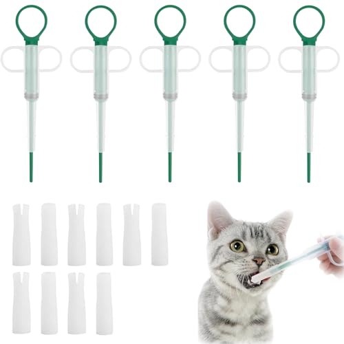 Gyinere 5 Stück Katzen-Pillen-Shooter, Haustier-Pillenschieber, Pillenschieber für Katzen, für kleine Katzen, Hunde, Gerät zum Abgeben von Pillen, Haustier-Pillen, für Futterzubehör Gyinere 5 Stück Katzen-Pillen-Shooter, Haustier-Pillenschieber, Pillenschieber für Katzen, für kleine Katzen, Hunde, Gerät zum Abgeben von Pillen, Haustier-Pillen, für Futterzubehör von Gyinere