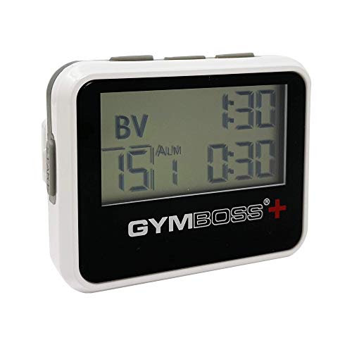 Gymboss Plus Intervall-Timer und Stoppuhr - WEIß/SCHWARZ Hochglanz von Gymboss