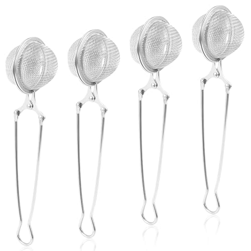 XINSUO® 4 Stück Teesieb für Losen Tee, Teekugel-Infuset, Edelstahl 304, Ø 4.5 cm von XINSUO