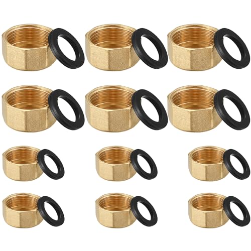 Gyipe Blindstopfen 1/2 3/4 zoll,12 Stück Blindstopfen wasserleitung Innengewinde,Messing Eckventil Kappe mit Gummidichtungen,Verschlusskappe1/2 3/4 zoll Sechskant,Heizung Kappe für Wasserleitung Gyipe Blindstopfen 1/2 3/4 zoll,12 Stück Blindstopfen wasserleitung Innengewinde,Messing Eckventil Kappe mit Gummidichtungen,Verschlusskappe1/2 3/4 zoll Sechskant,Heizung Kappe für Wasserleitung von Gypie